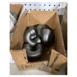 6 "U" Shaped Black Pipe Fittings