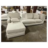 3Pc Loveseat with Lounger Set in Beige
