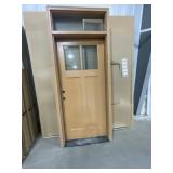 36" x 80" Fiberglass Exterior RH Door w/ Transom