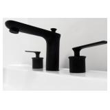 Widespread Deck Bathroom Faucet In Matte Black