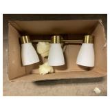 3-Light Vanity Light in Brush Gold