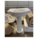American Standard Sink And Pedestal Set In White