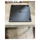 Black Impression Rail 10pk 3" Post Mount Plate x2