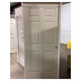 36" x 80" LH Primed Wood 6-Panel Interior Door