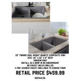 33" Franke Dual Mount Granite Composite Sink.