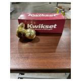 Kwikset Polished Chrome and Brass Doorknob x2