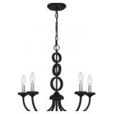 Ashley 5-Bulb Chandelier in Black