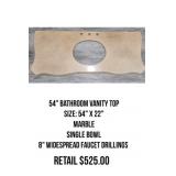 54" Bathroom Vanity Top