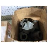 6 Pieces Black Metal Pipe Fittings
