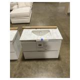 30" x 19" Gray Vanity with Acrylic Top