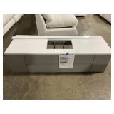 60" x 20" Vanity in Gray w Single Bowl Top-White