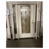 LH Fiberglass full Lite Zinc Leaded Entry Door