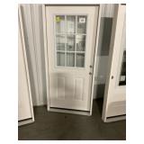 36" x 80" LH Fiberglass 9-Lite Exterior Door