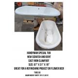 Cast-Iron Freestanding (C) Bathtub in White