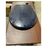 Round Plastic Toilet Seat in Navy