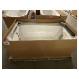 60" x 36" Studio Regan White Jetted Tub