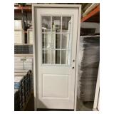 32" x 80" LH 6-Lite 1/2 View Exterior Door-White