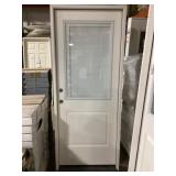 32" x 80" 1/2 View RH Exterior Door in White