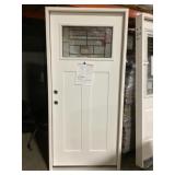 36" x 80" Fiberglass RH Exterior Door in White