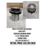 Press Type Overflow Assembly x2