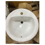Mason 1-Hole 19" Round Sink in White x2