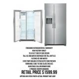 Frigidaire Refrigerator With Warranty