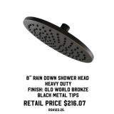 8" Rain Down Shower Head