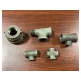 4 Mixed Bags Of Black Pipe Fittings