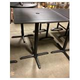 31-1/2"x31-1/2"x41" Black Outdoor Patio Table x2