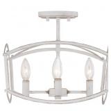 Quoizelï¿½ 4-Bulb Semi-Flush Mount in White x 2