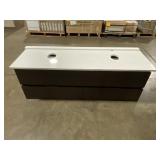 60" x 18-1/2" Vanity Base with Double Top
