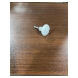 Box of (25) 1-1/2" White Plastic Cabinet Knobs