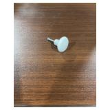 Box of (25) 1-1/2" White Plastic Cabinet Knobs