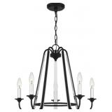 Ashley 5-Bulb Chandelier in Black