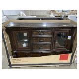 60" x 19" San Marino Server in Dark Brown