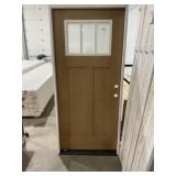 36" x 80" LH Fiberglass Craftsman Style Ext. Door
