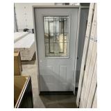 36" x 80" RH Steel 1/2-View Deco Exterior Door