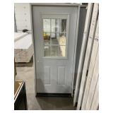 36" x 80" RH Steel 9-Lite Exterior Door w/ Blinds