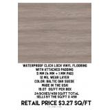 Waterproof Click Lock Vinyl Flooring w/Pad x458SF