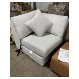 Single Seat Corner Chair in Bowery Stone