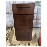 15' Shaker Drawer Base Cabinet in Espresso