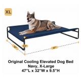 Elevated XL Dog Bed in Navy