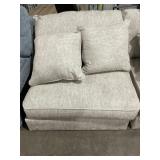 Single Seat Armless Chair in Linen w (1) Pillow
