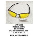 Safety Glasses x 12Pcs