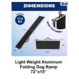 72' x 16' Aluminum Fold-Up Pet Ramp