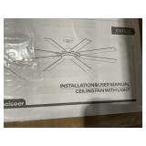72' Walnut/Black LED Ceiling Fan with Remote