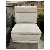 Single Seat Armless Chair in Majestic Stone