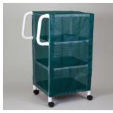 3-Tier Multi-Purpose Cart in White w Mesh Cover