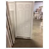 36" x 80" LH Fiberglass 6-Panel Exterior Door