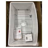 30" x 19" Single Bowl Fireclay Sink in White